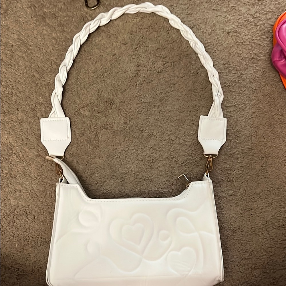 SHEIN White Shoulder Bag with Braided Handle